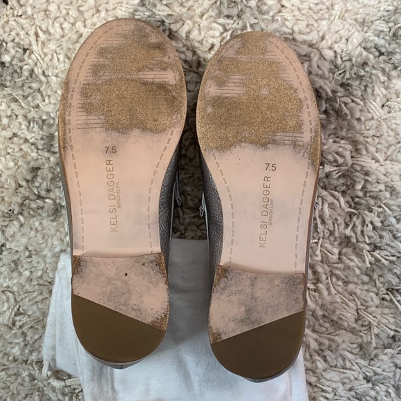Kelsi Dagger Silver Loafers Size 7.5 - Picture 4 of 5